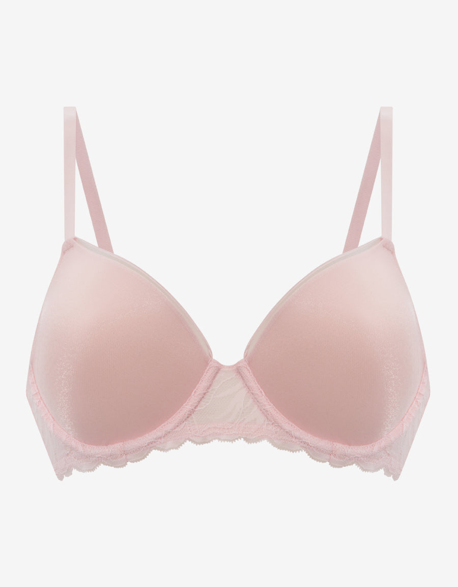 Mesh Lightly Padded Balconette Bra