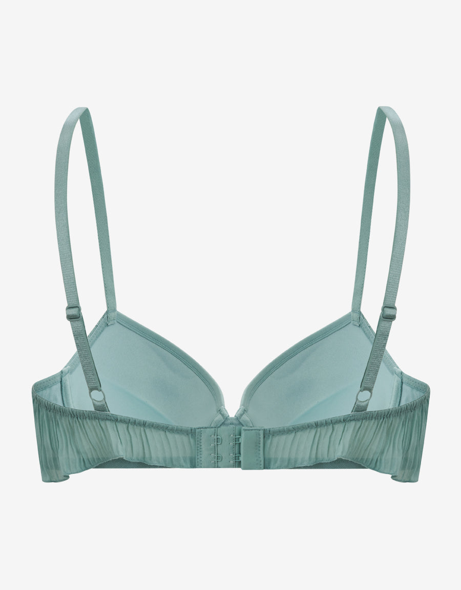 Chiffon Plunge Push-Up Bra