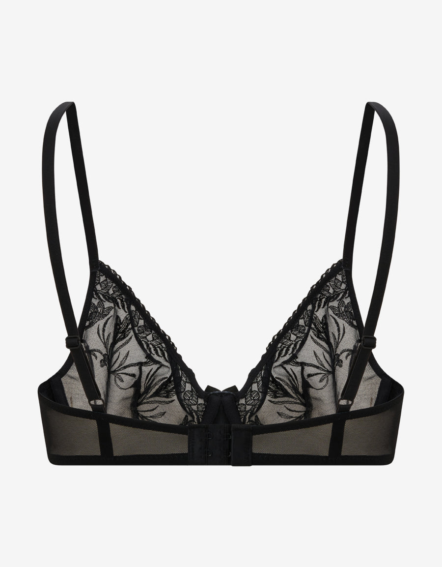 Embroidery Non Padded Plunge Bra