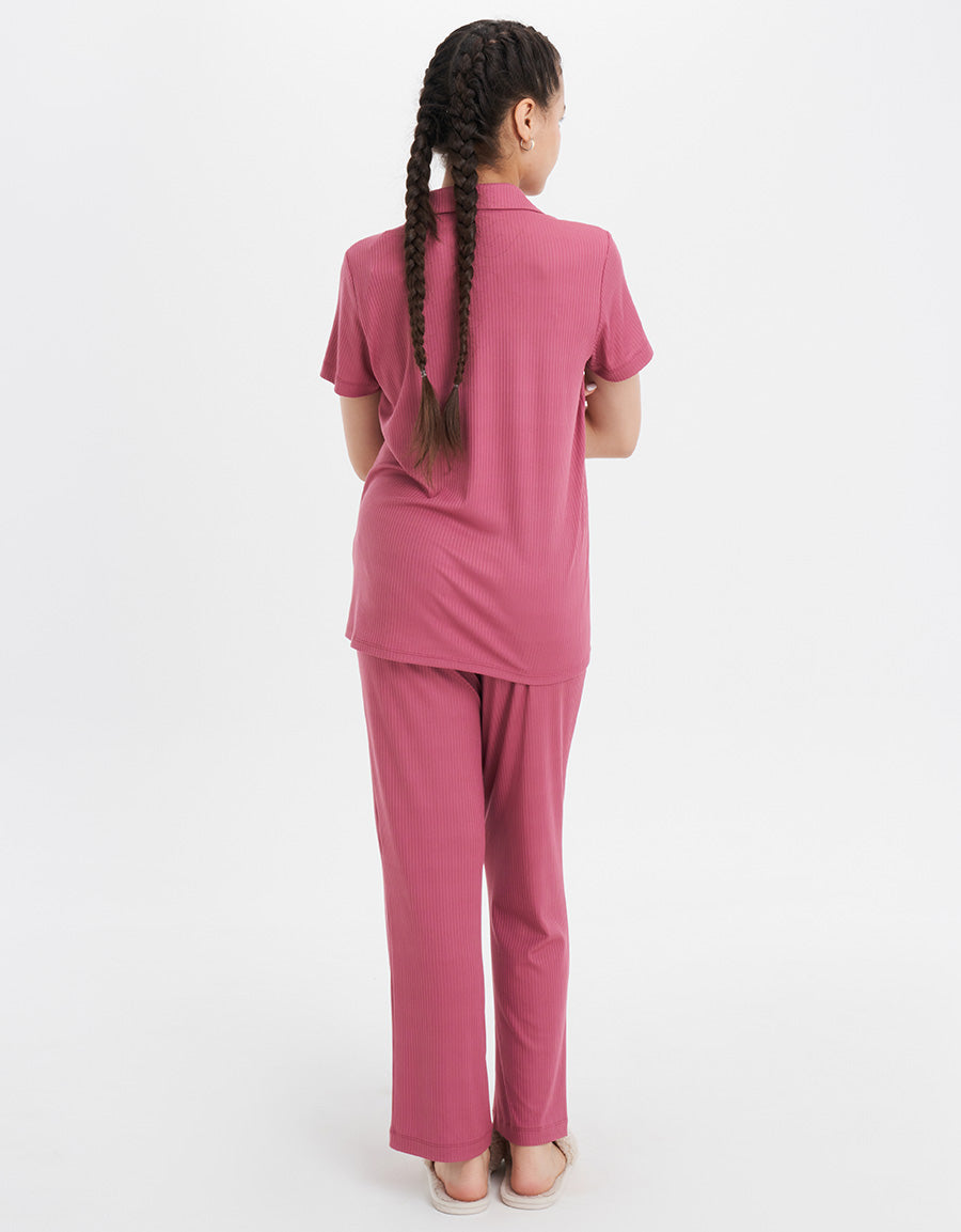 Ribbed Pajama Set