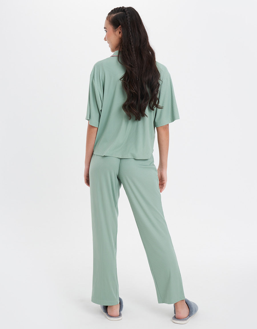 Ribbed Pajama Set
