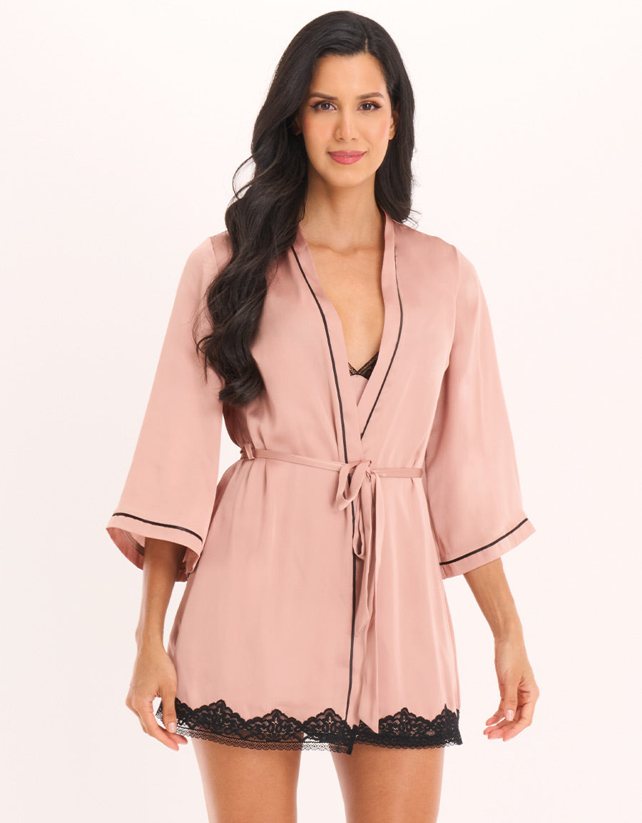 Satin Short Robe