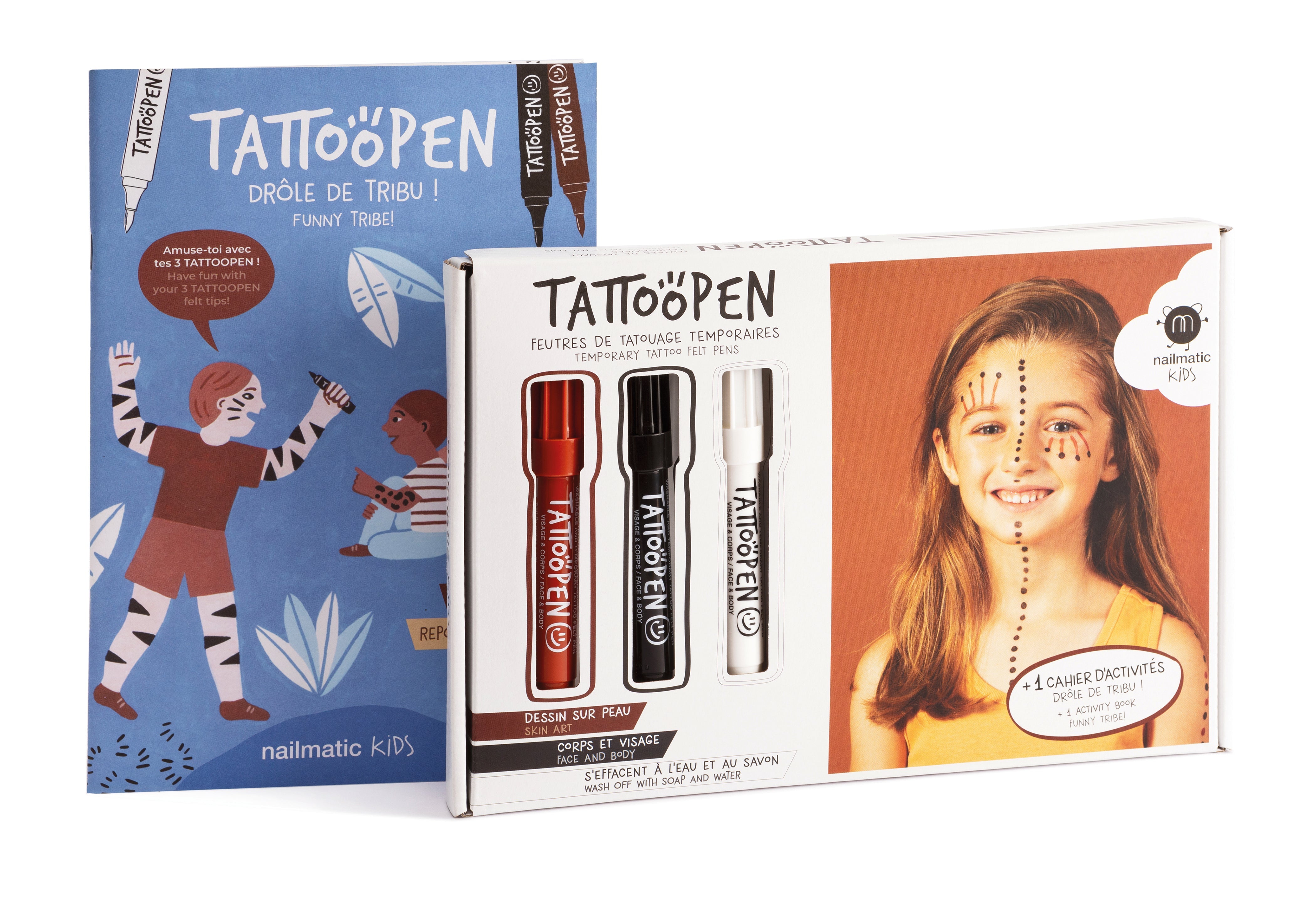 Tattoo Pen Set ( Black, Brown & White )
