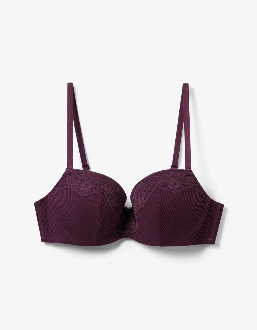 Lace-Trim Balconette Bra