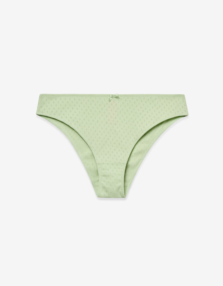 Cotton Brazilian Panty in Light Green