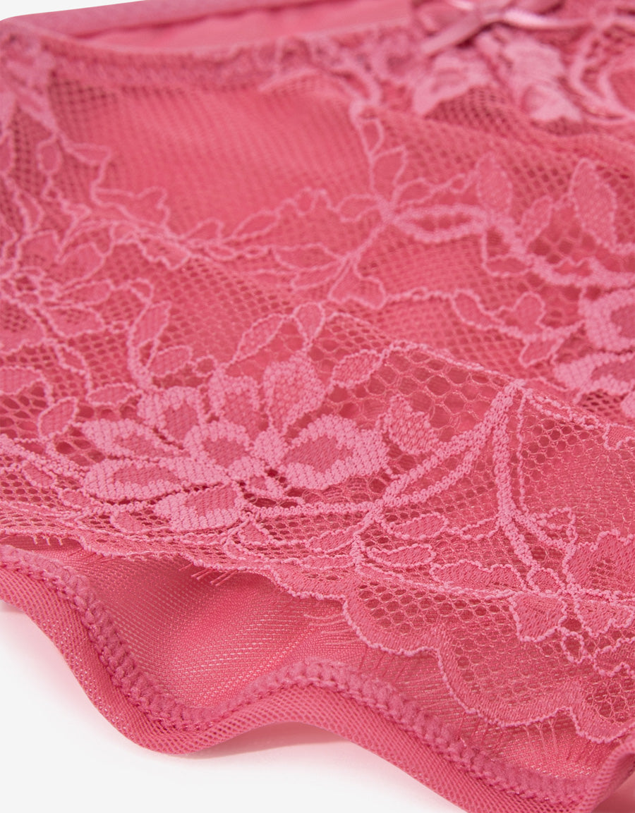 Satin Lace Boxer Panty