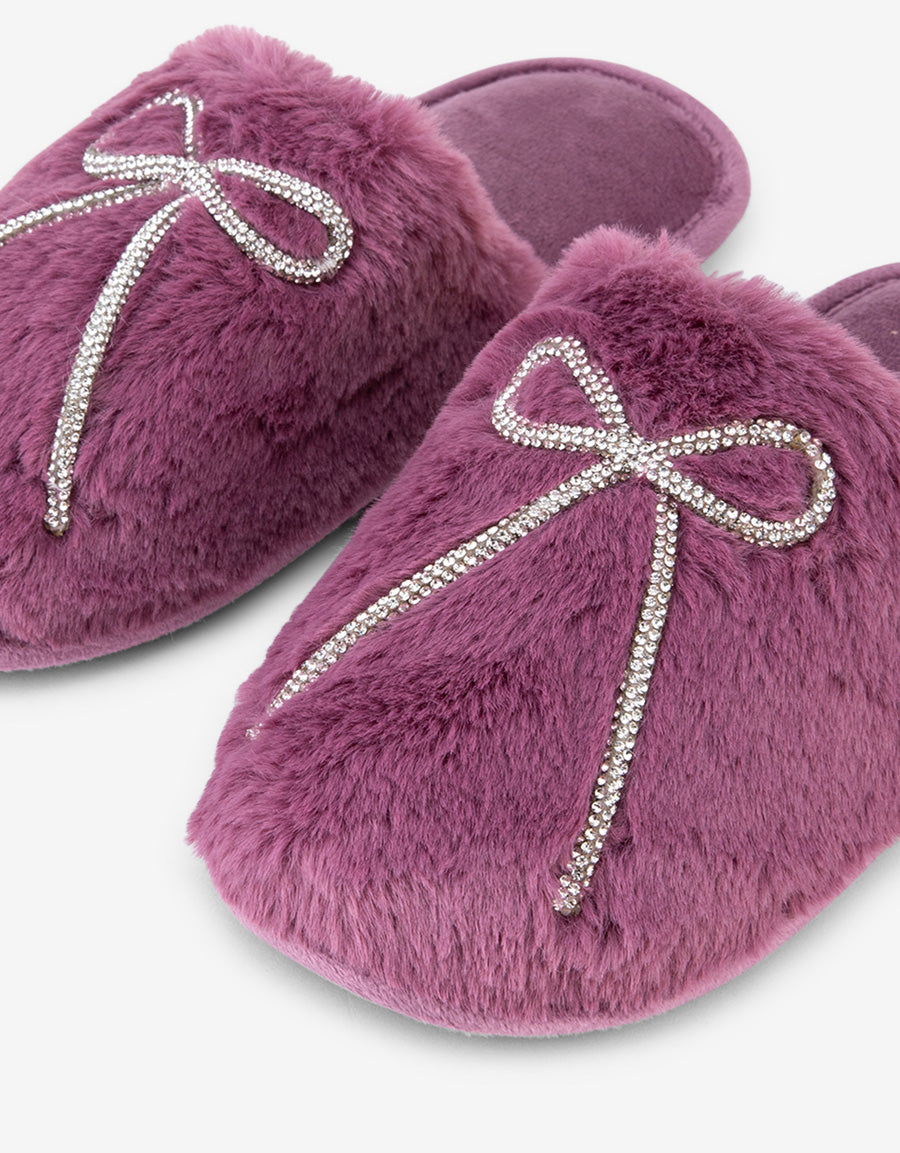 Faux Fur Close Toe Slipper