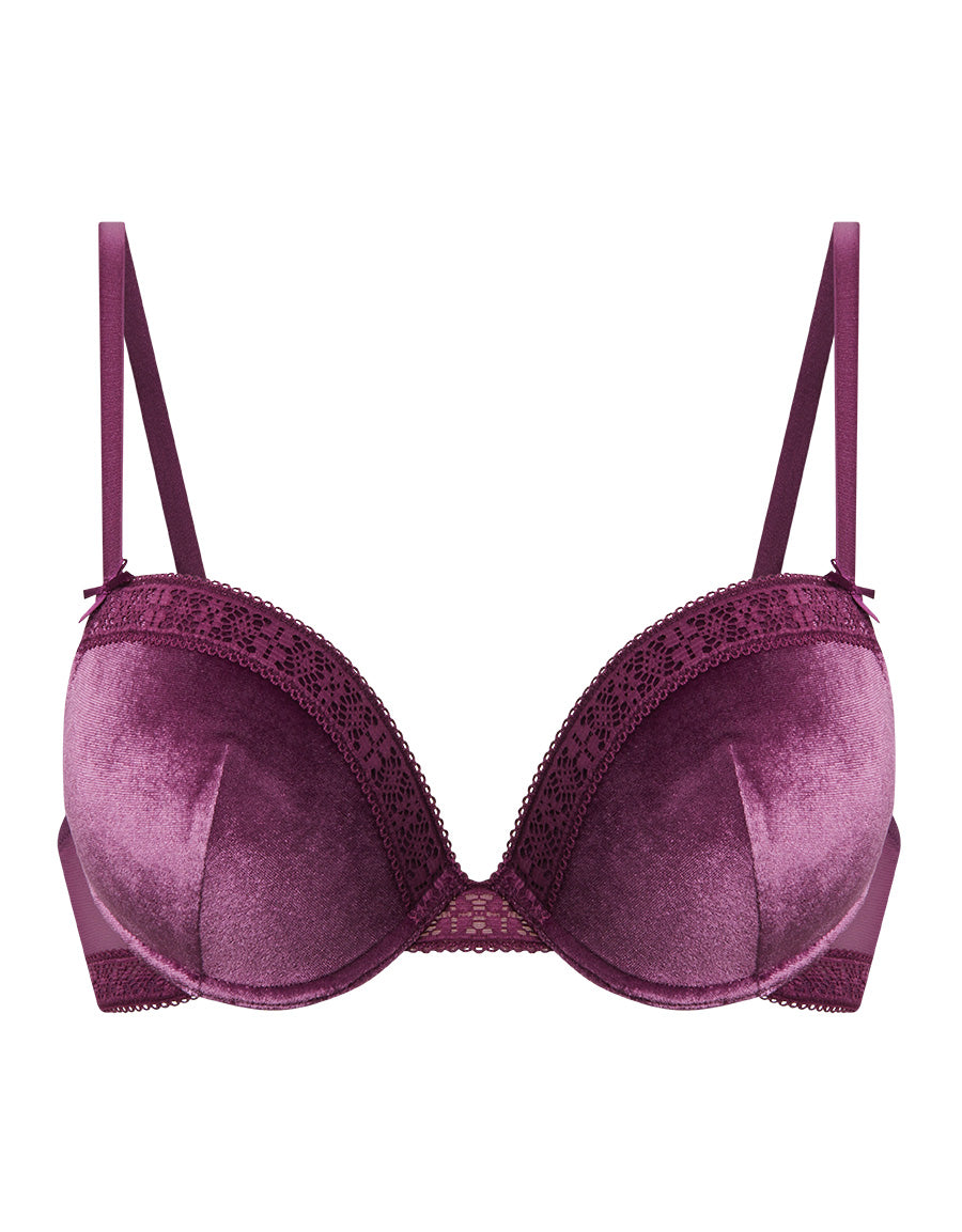 Velvet Push-Up Plunge Bra