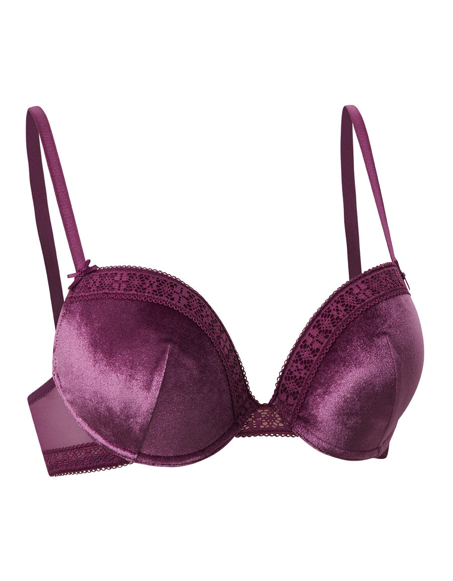 Velvet Push-Up Plunge Bra