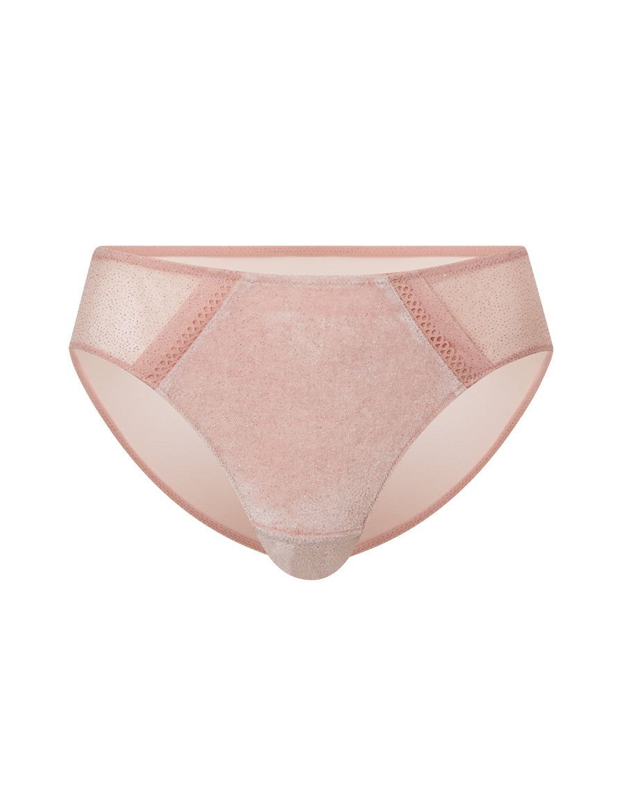 Velvet And Shimmer Mesh Bikini