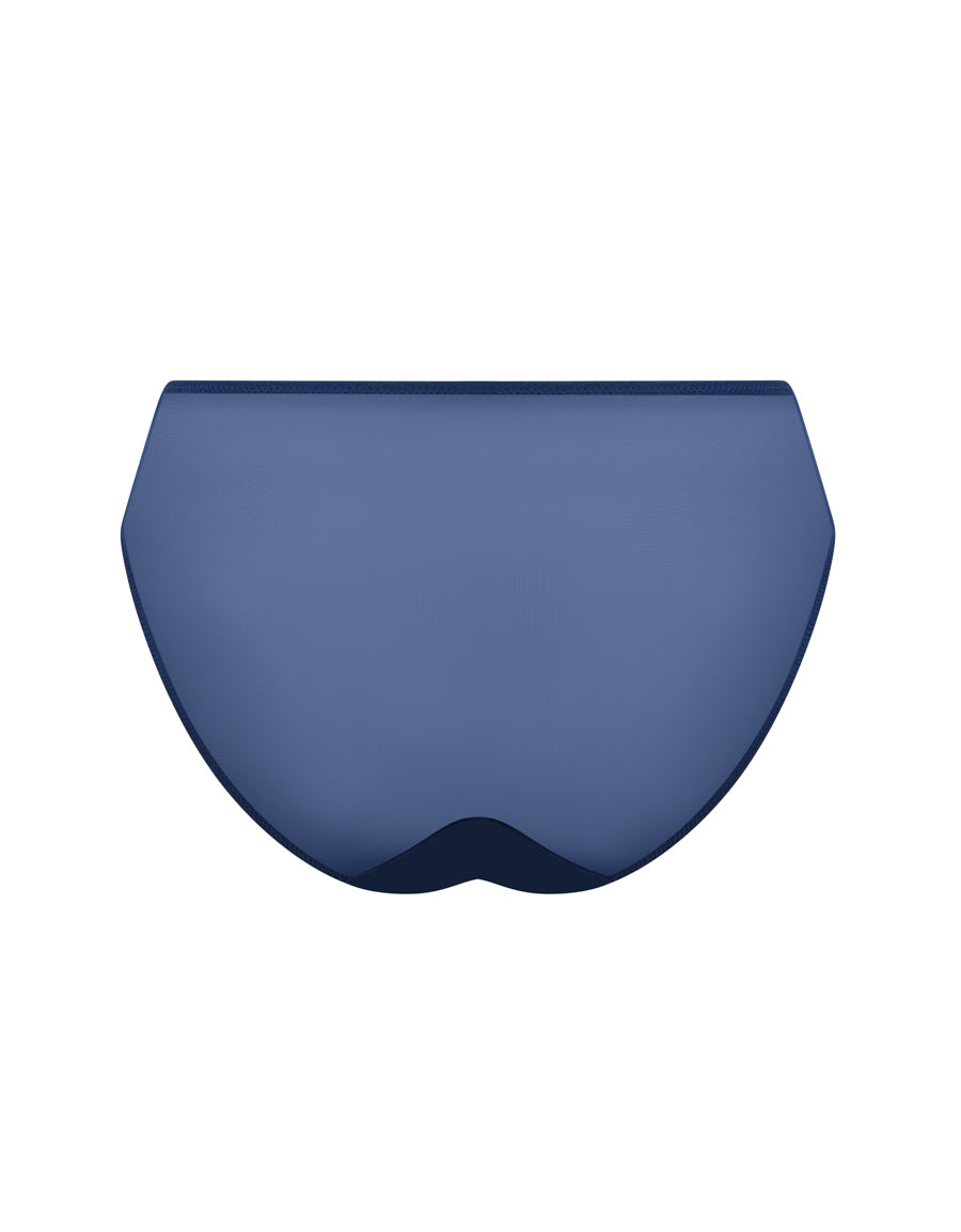 Blue Satin Lace Bikini