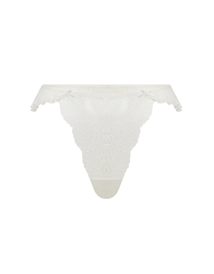 White Lace Thong