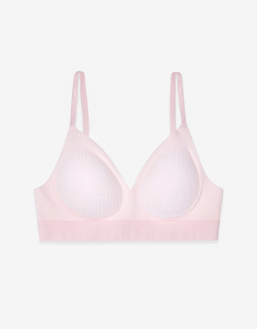 Ribbed Crop Top in Light Pink