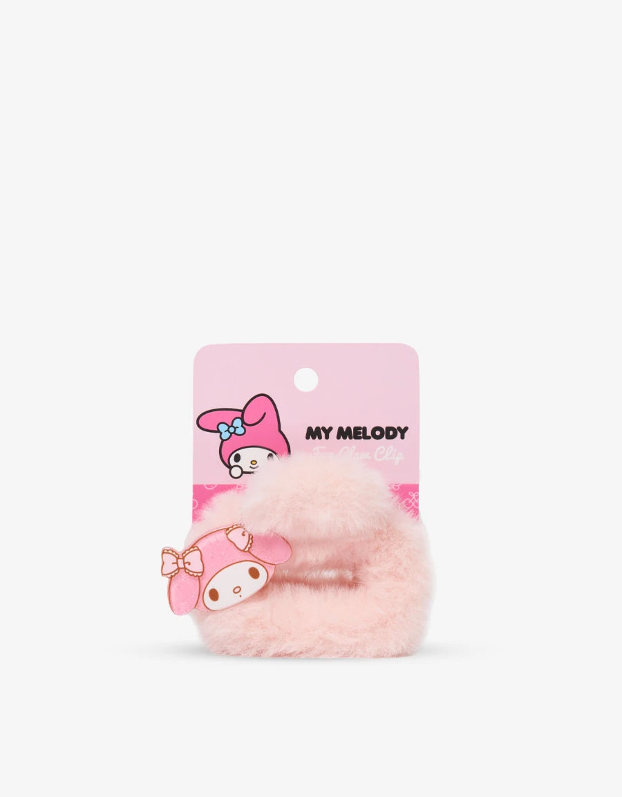 My Melody Feather-Trim Hair Clip