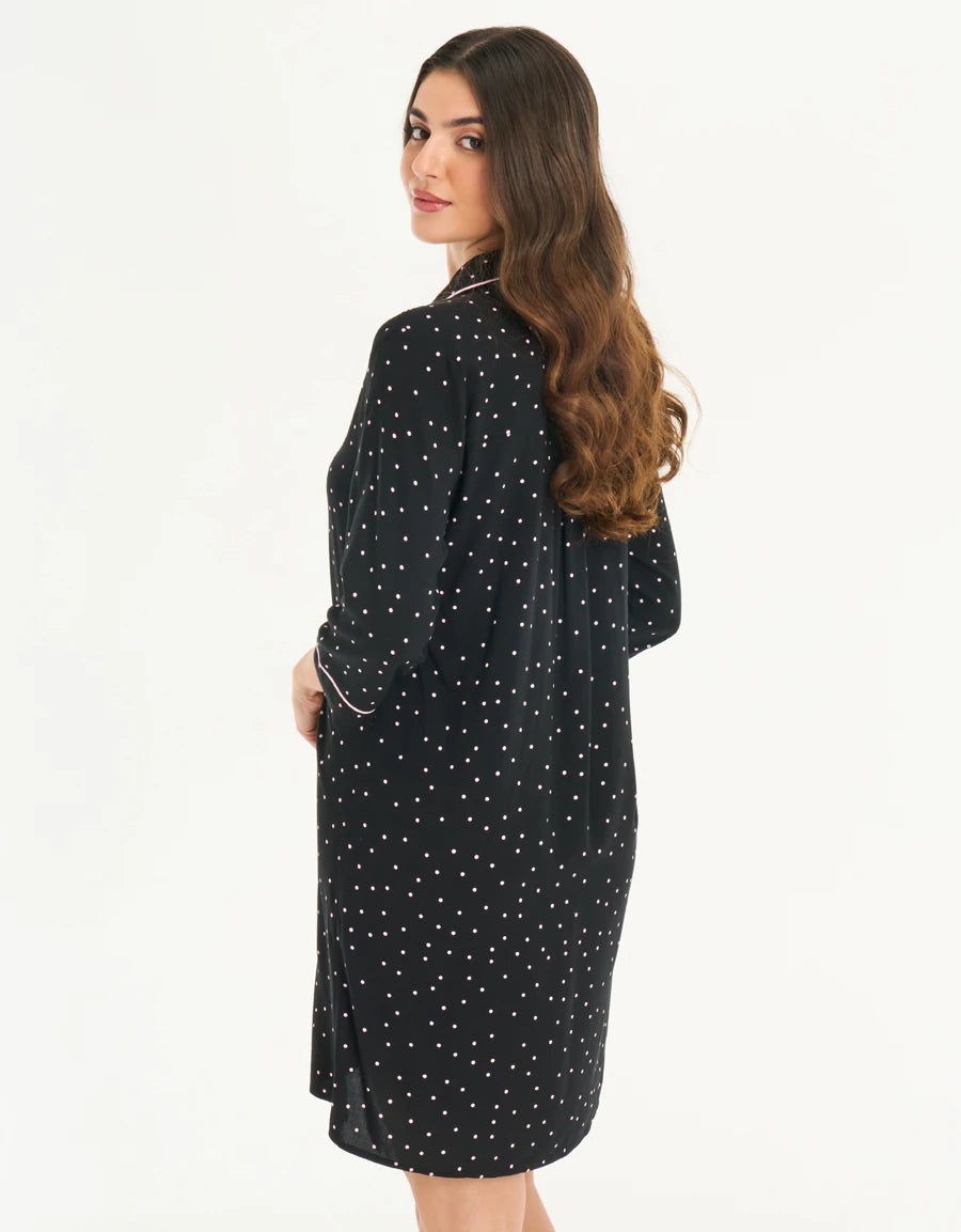 Polka Dot Print Nightshirt