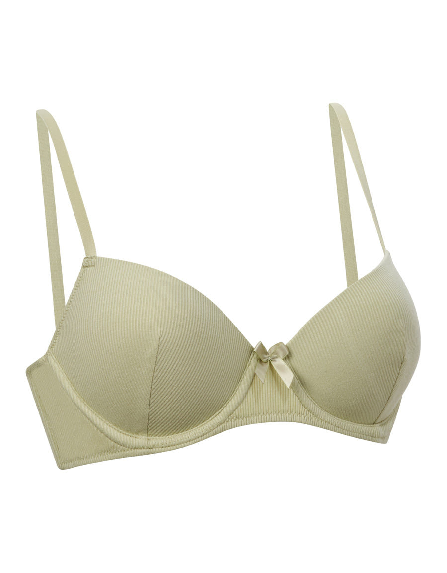 Ribbed Balconette Bra