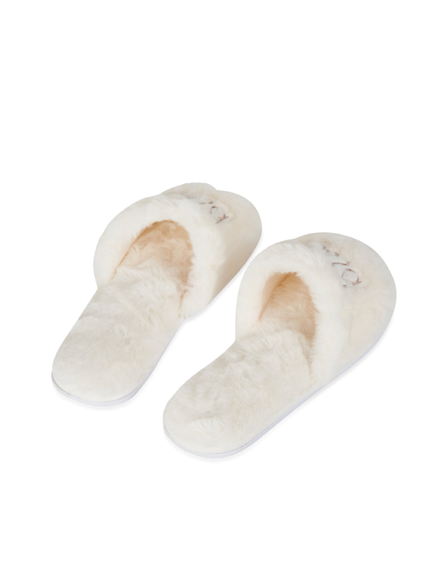 Fur Open Toe Slippers