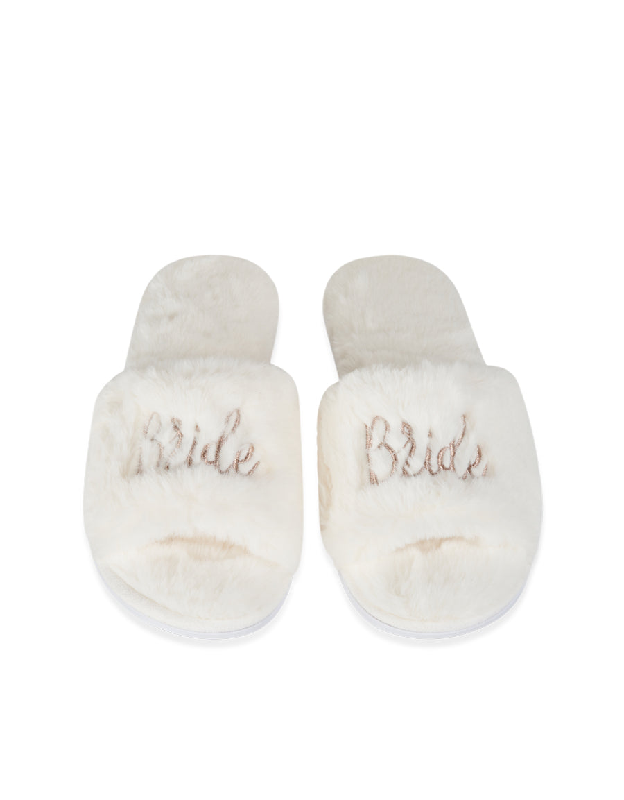 Fur Open Toe Slippers