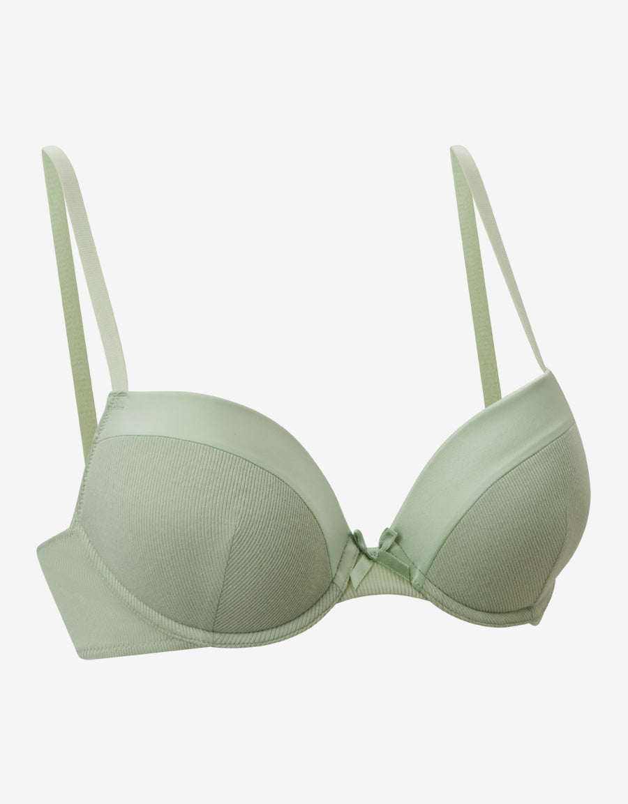 Green Plunge Push-Up Bra