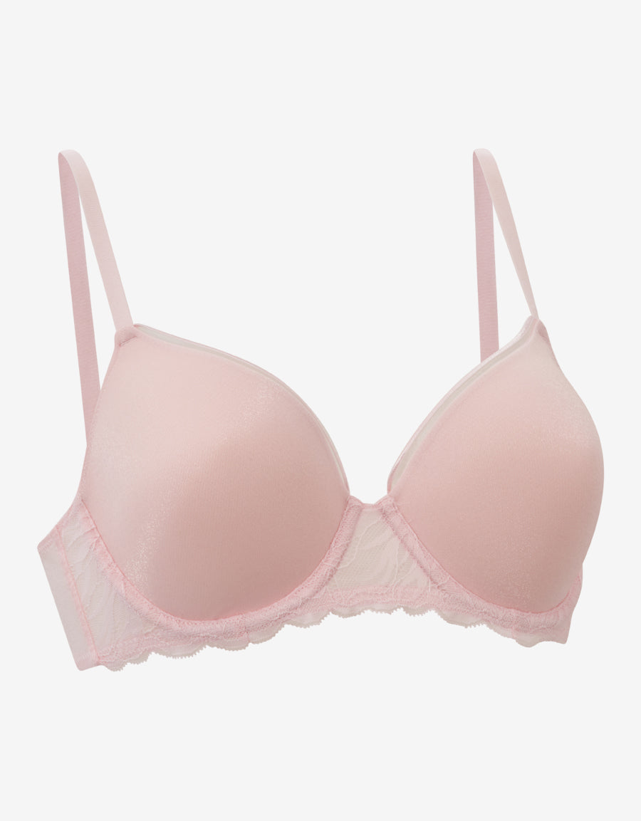 Mesh Lightly Padded Balconette Bra