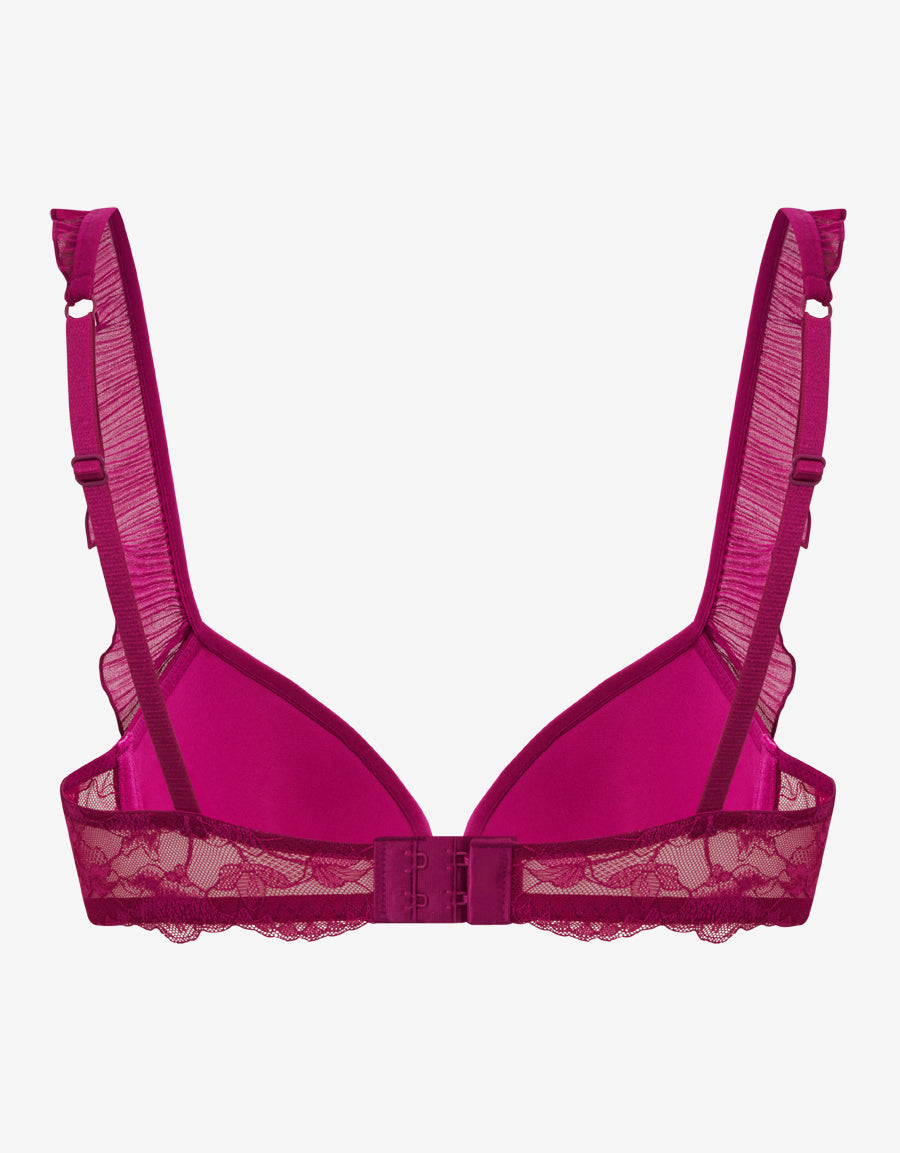Chiffon Plunge Push-Up Bra