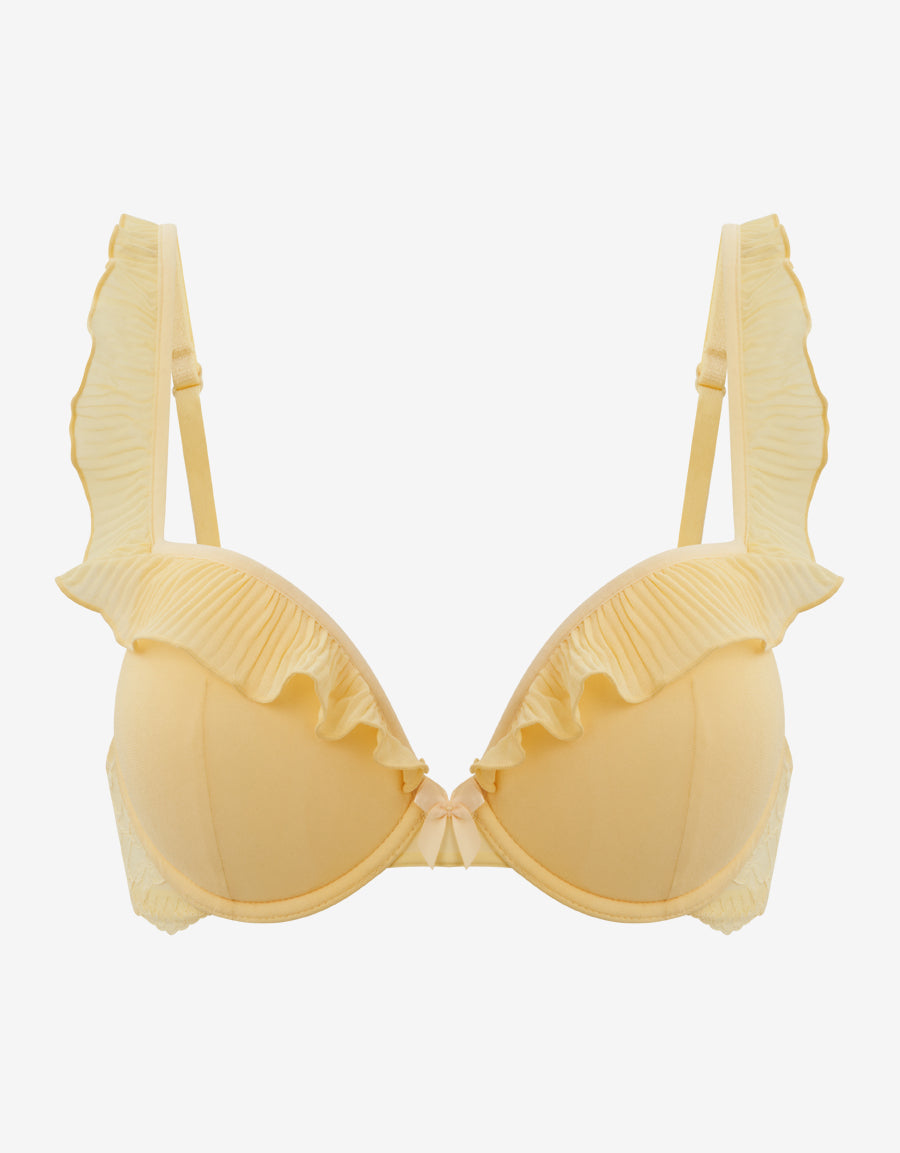 Chiffon Push-Up Plunge Bra