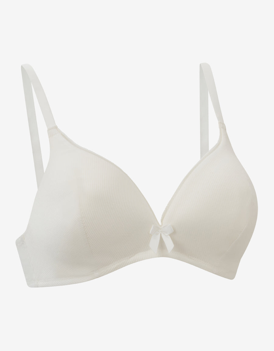 White Non Wired Plunge Bra