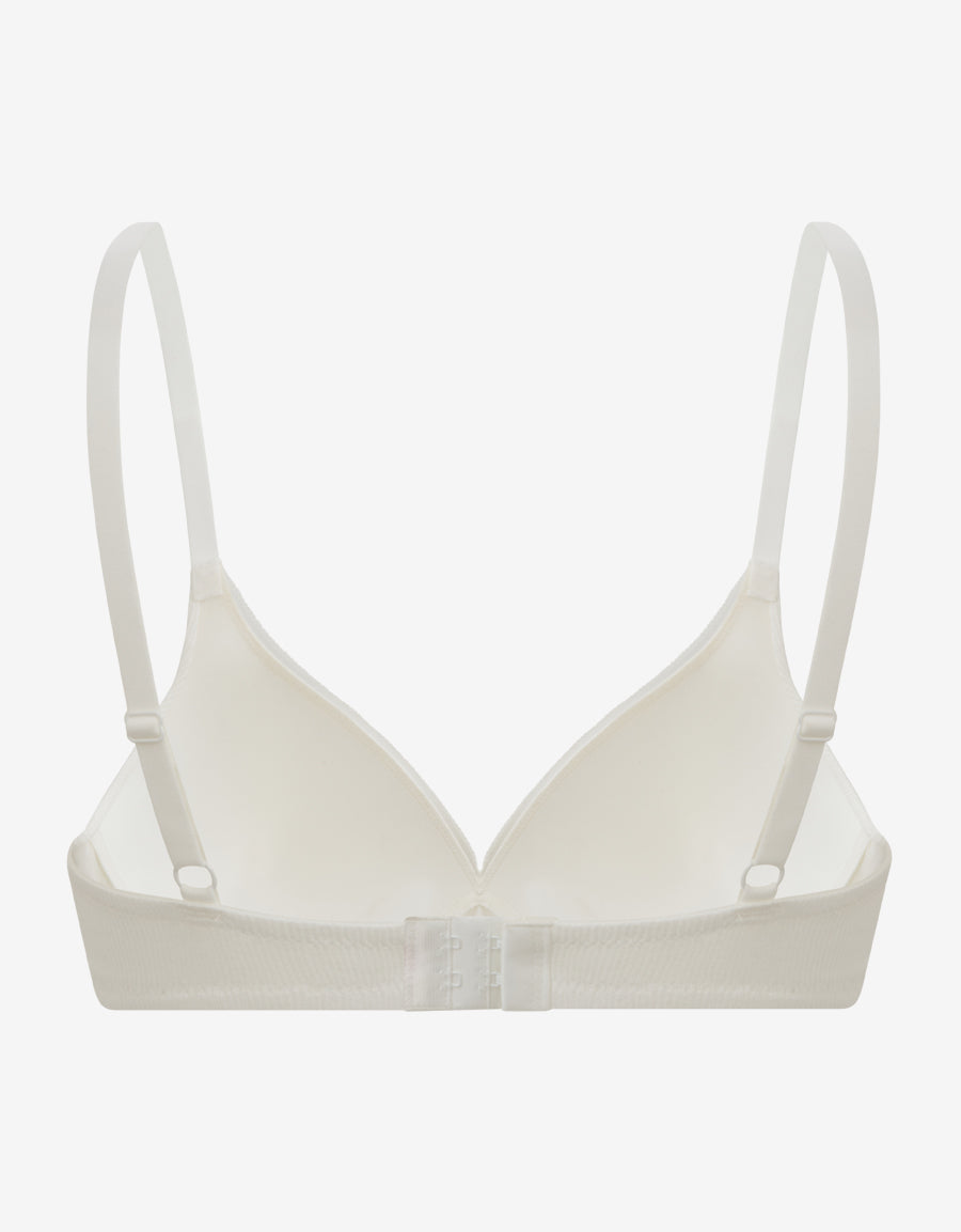 White Non Wired Plunge Bra