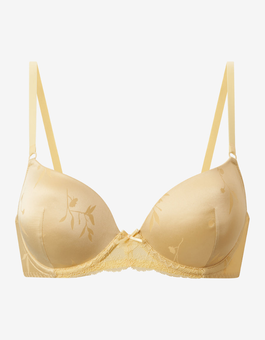 Yellow Plunge Push-Up Bra