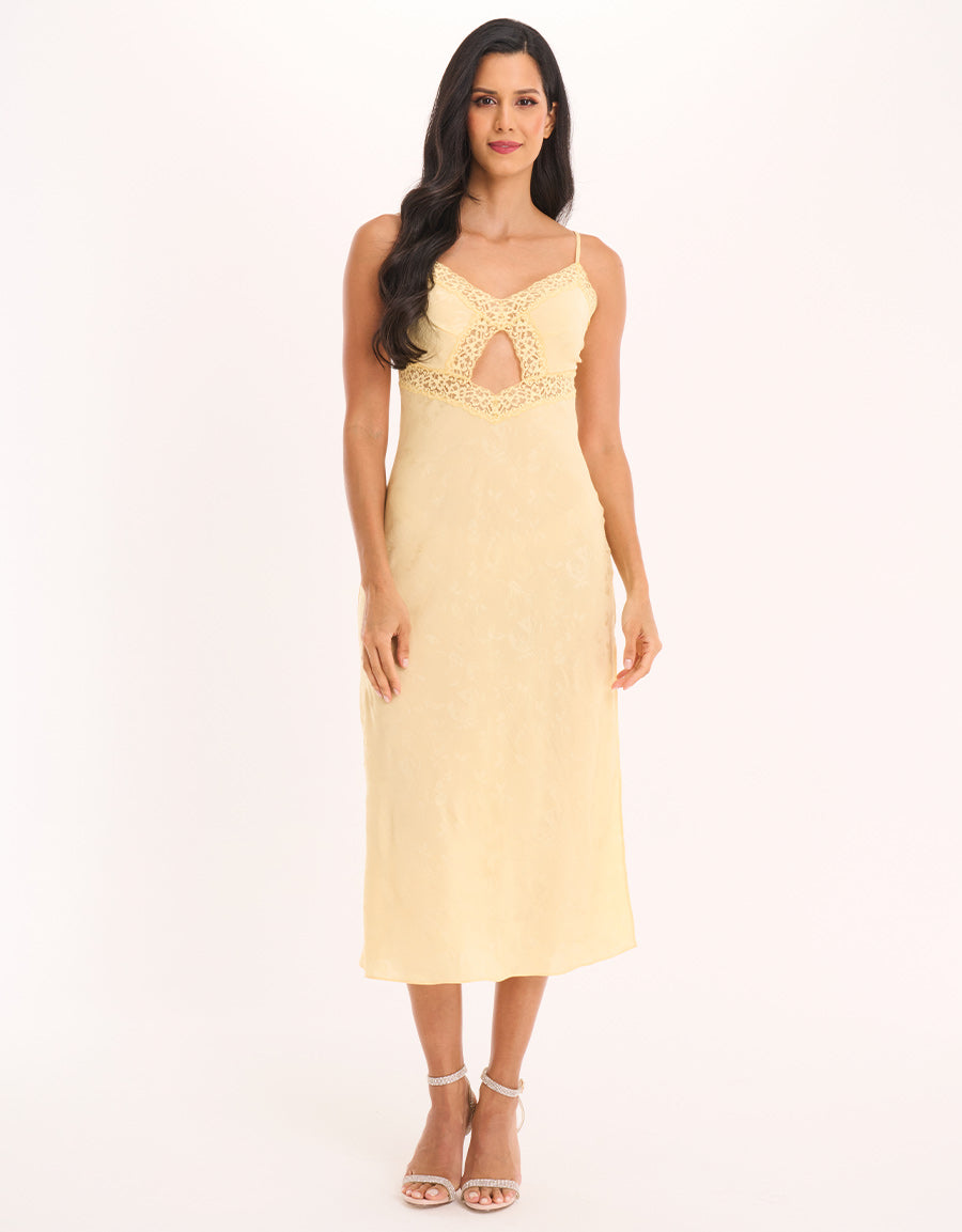 Yellow Floral Long Dress