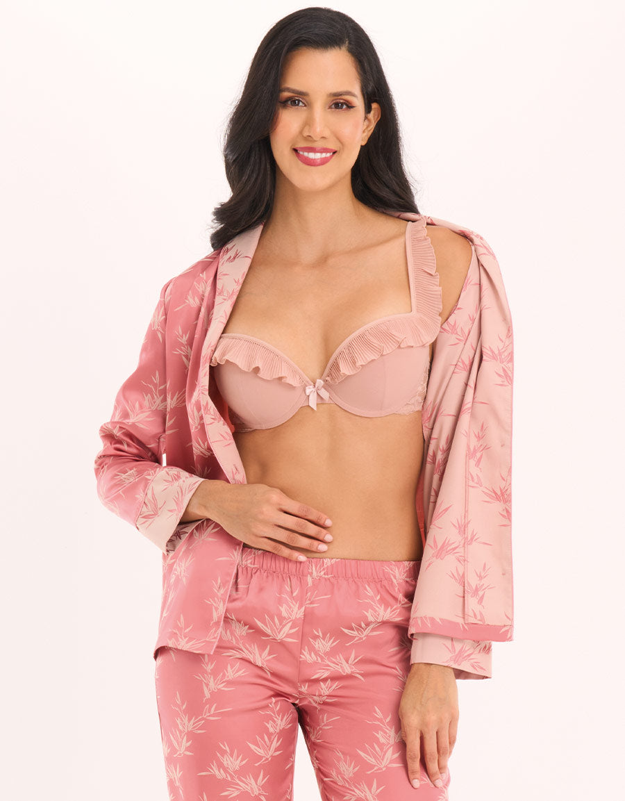 Floral Satin Pajama Set