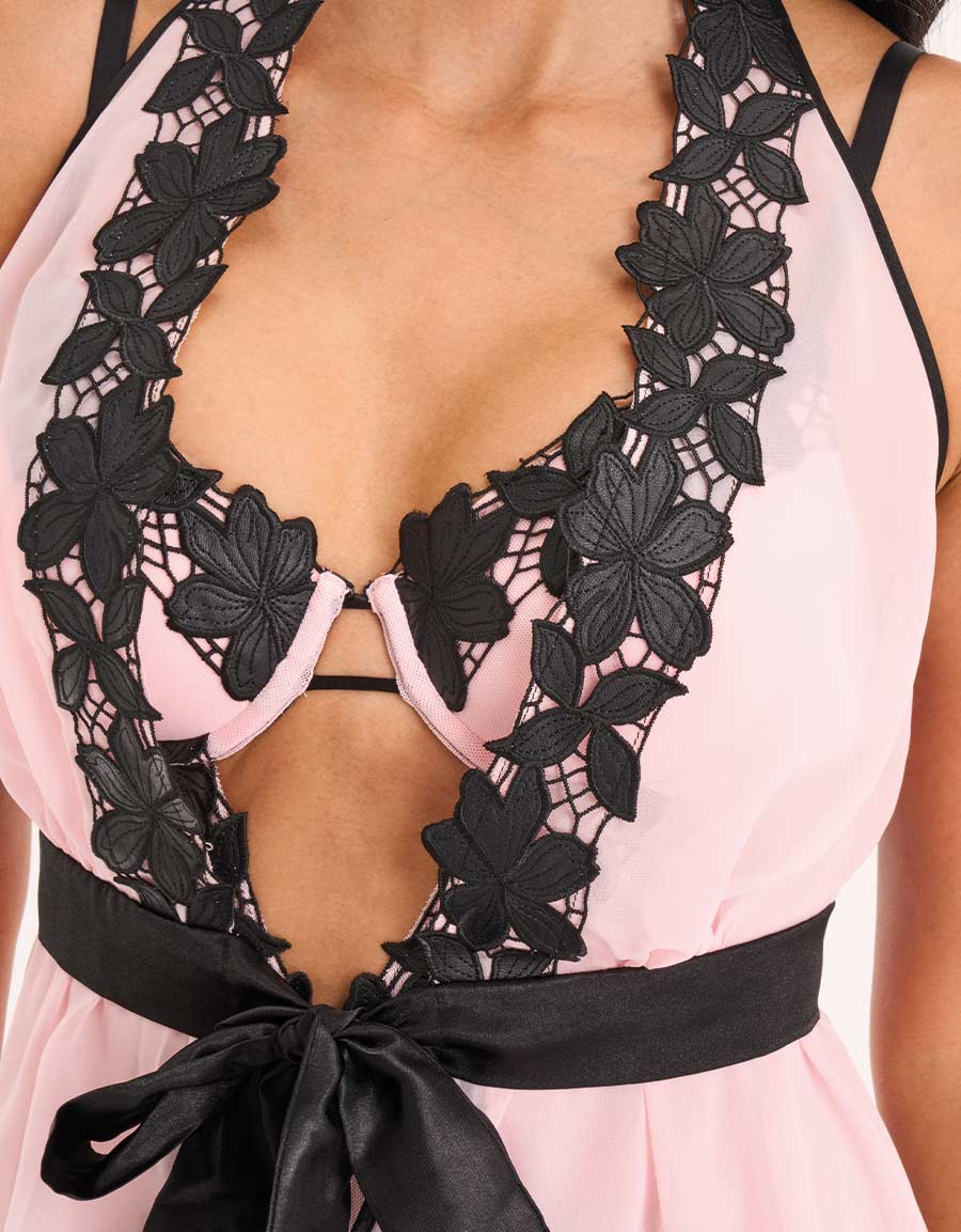 Chiffon Teddy Set