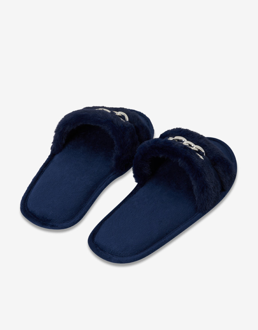 Fur Open Toe Slippers