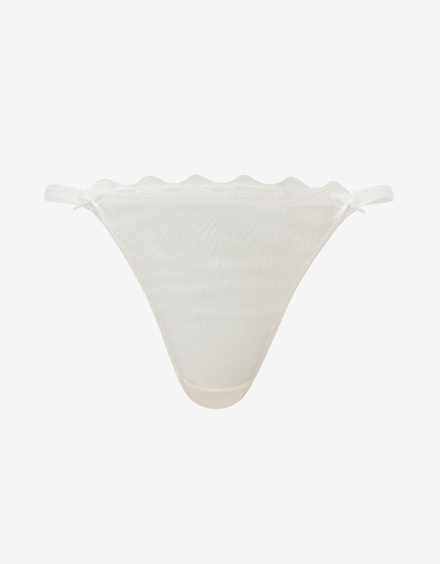 Mesh And Embroidery Tanga