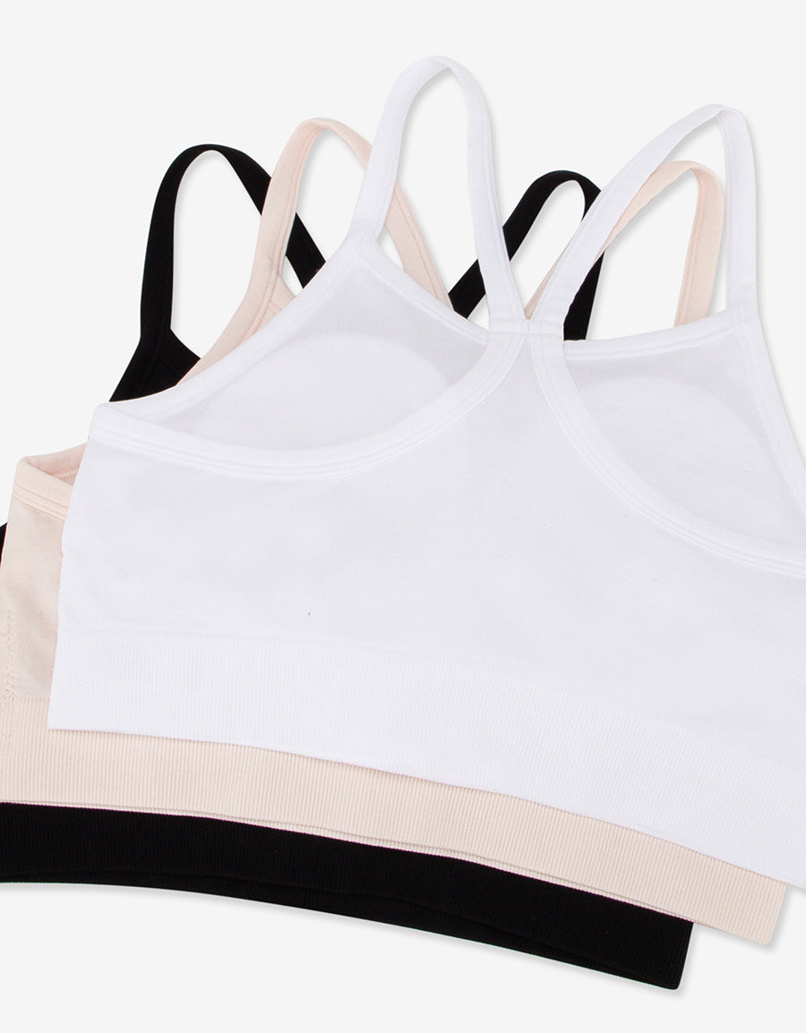 Seamless Sports Non-Padded Croptops (Pack Of 3)