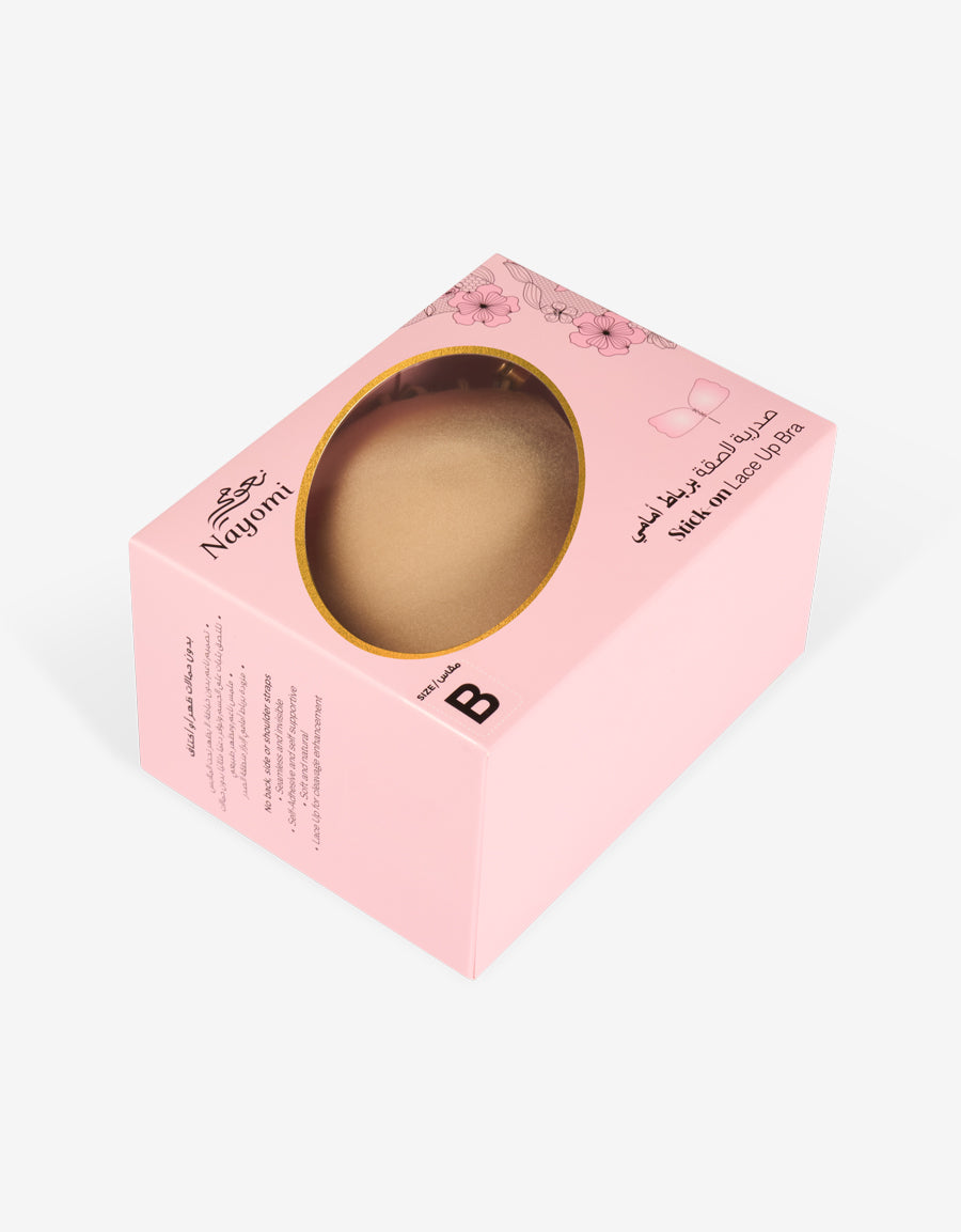 Stick-On Lace-Up Invisible Bra