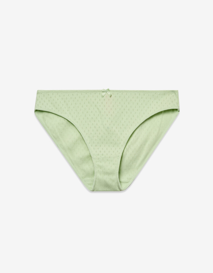 Cotton Bikini Panty in Light Green