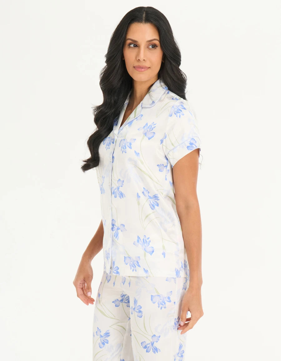 Floral Print Satin Pajama Set