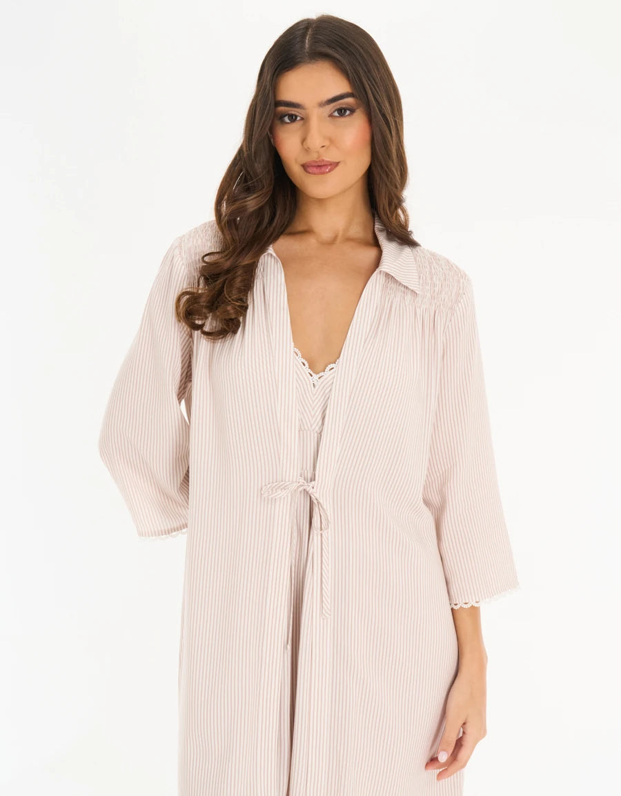 Striped Short Robe