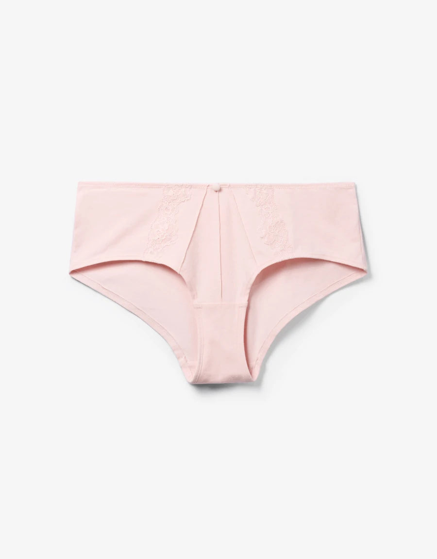 Cotton Lace-Trim Hipster Panty