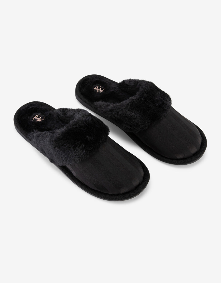 Signature Satin Closed Toe Slipper