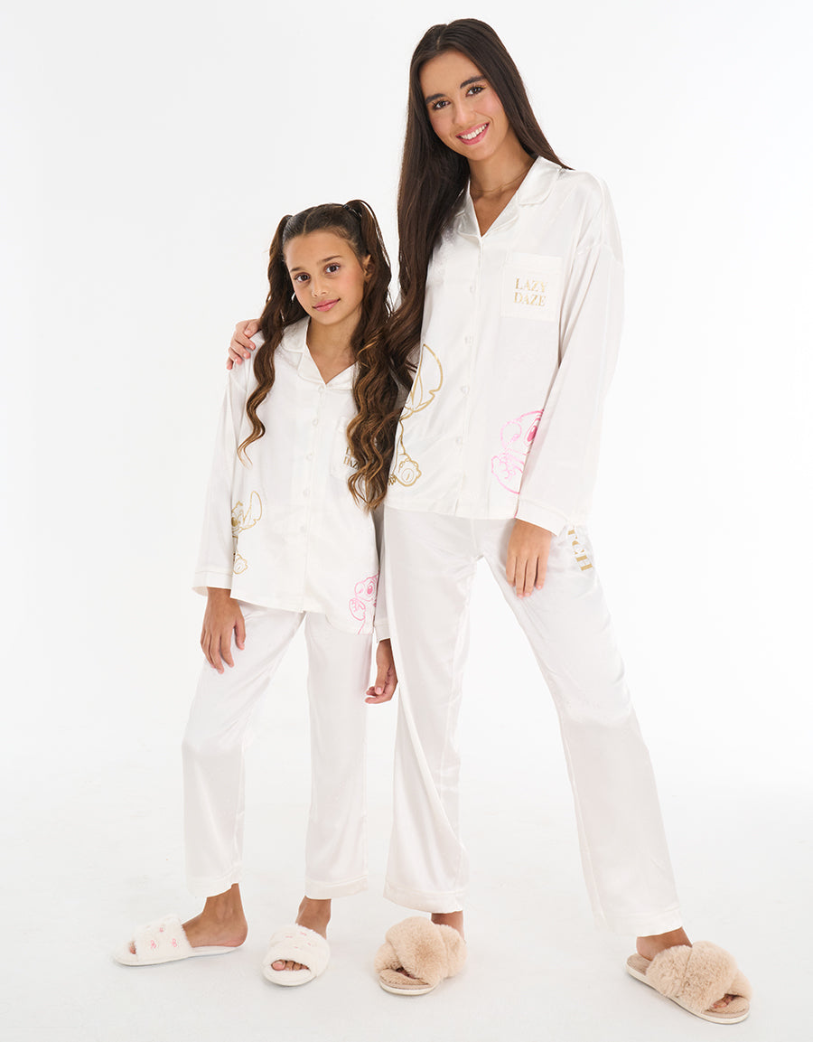 Long Sleeve Satin Pajama Set