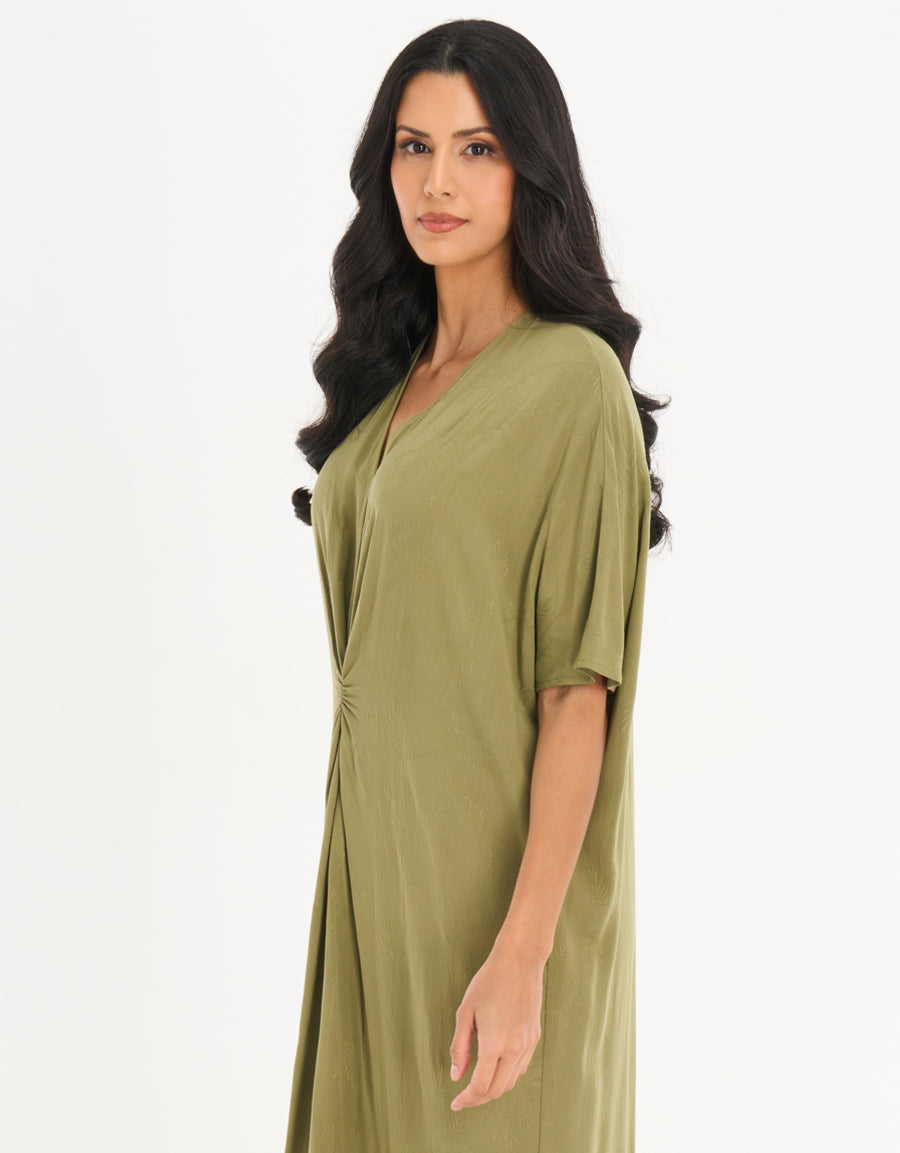 Long Dress in Dark Green