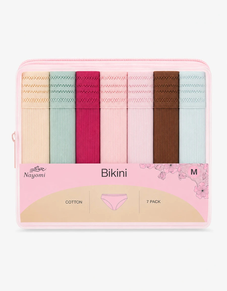7-Pack Ribbed Bikini Panties