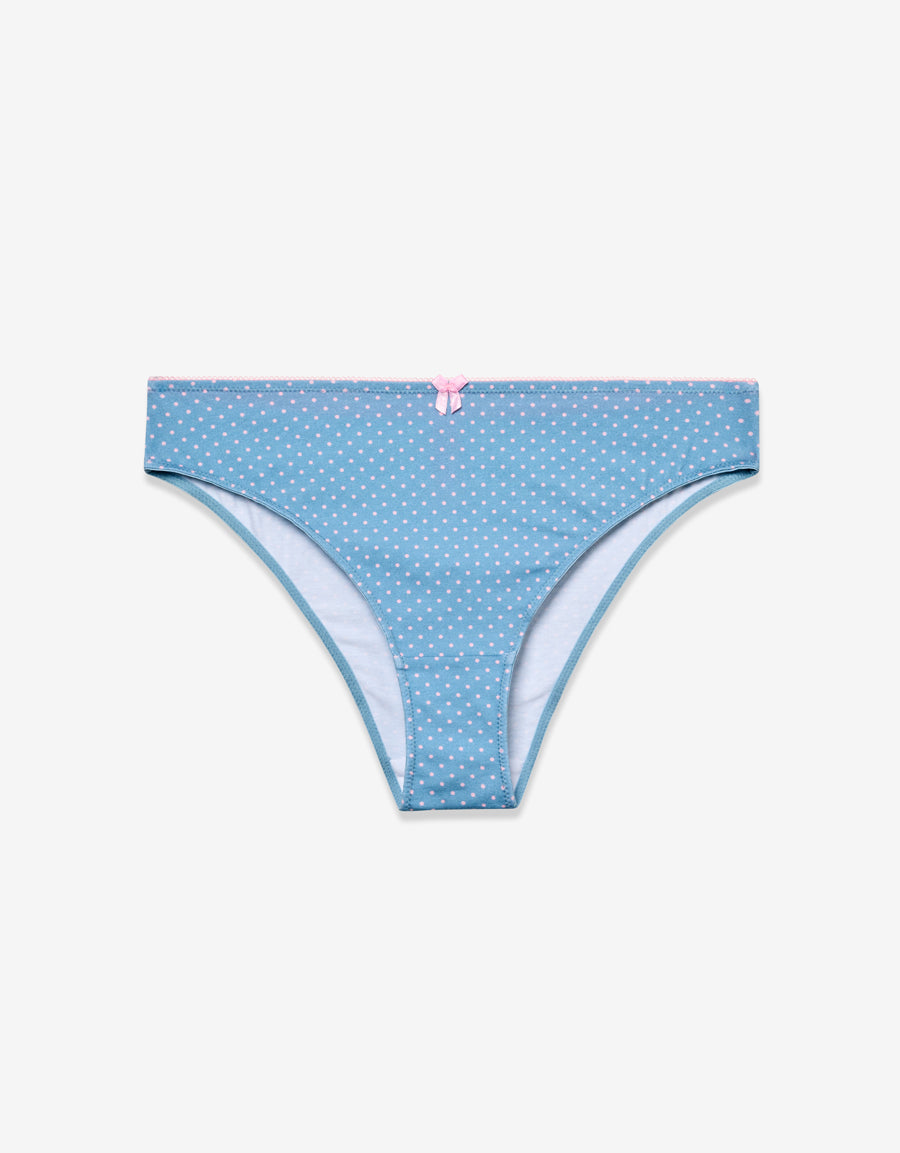 Cotton Brazilian Panty in Blue