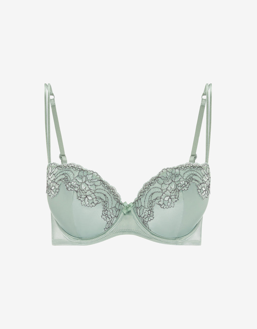 Lace-Trim Balconette Bra