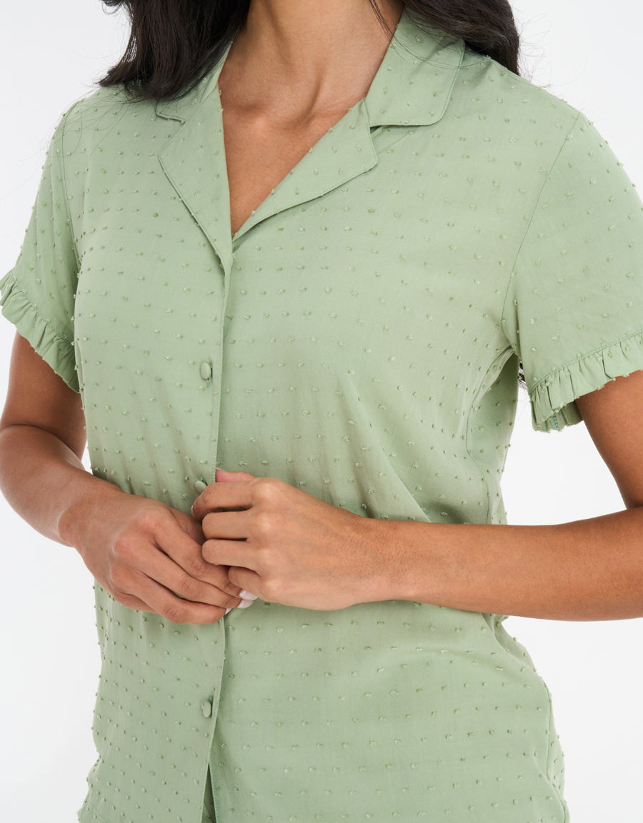 Textured Dobby Pajama Set