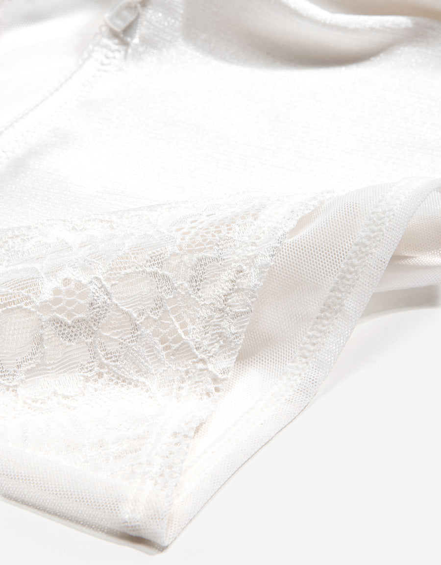 Lace Boxer Panty in White