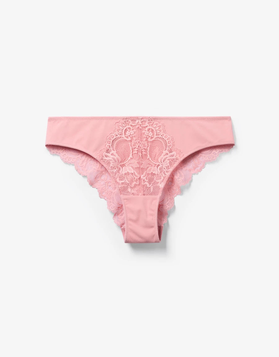Lace-Trim Brazilian Panty