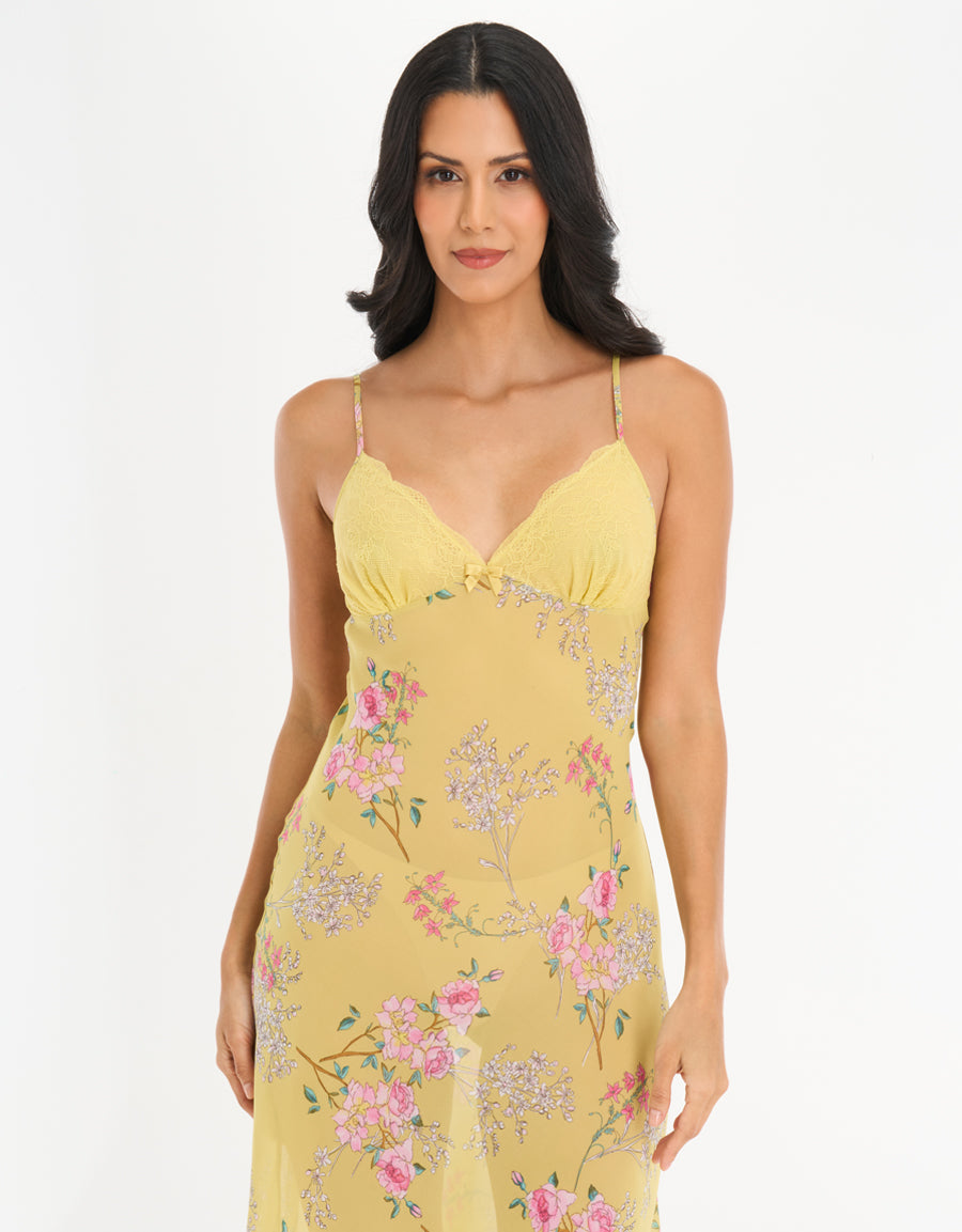 2-Pack Chiffon Long Nightdresses in Pink
